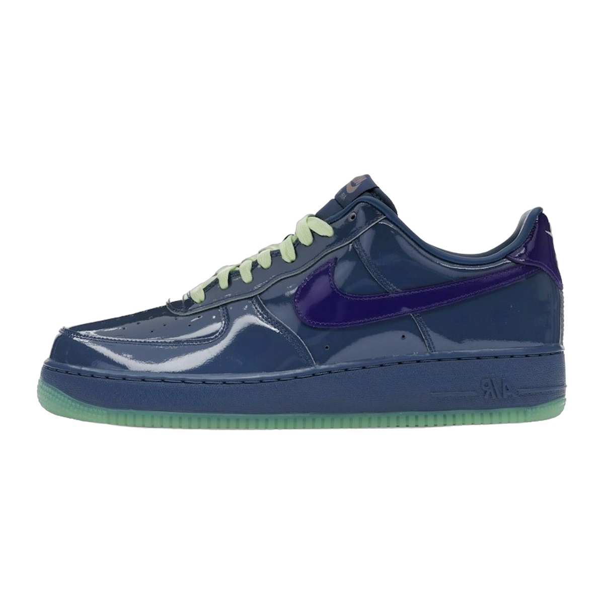 Nike Air Force 1 Low Patent Leather Mystic Navy Grape Ice · kolab