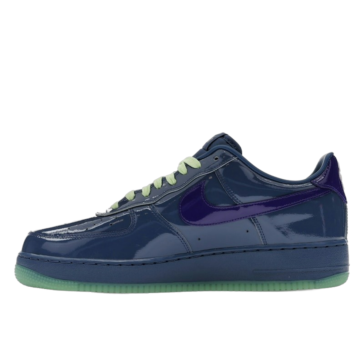 Nike Air Force 1 Low Patent Leather Mystic Navy Grape Ice · kolab