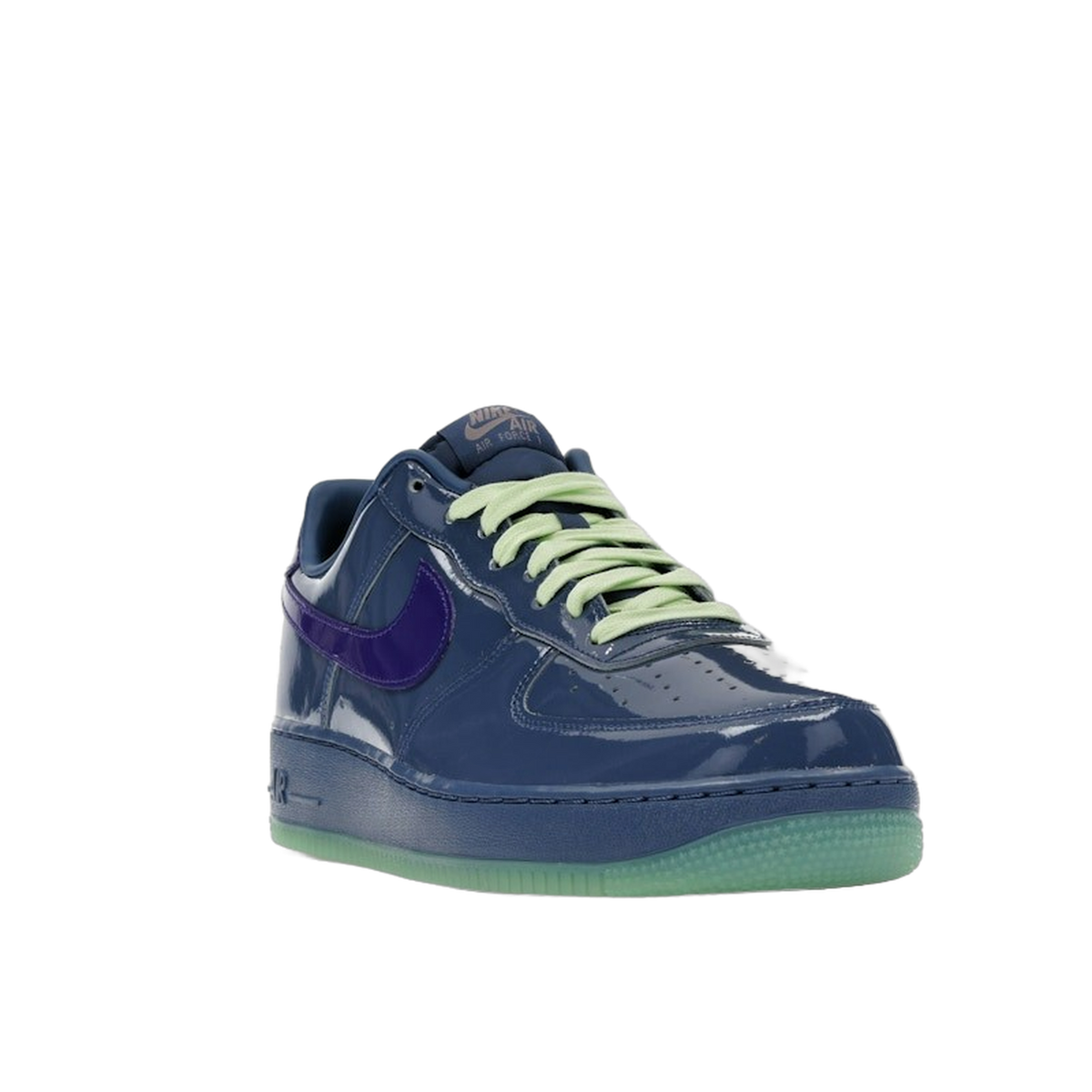 Nike Air Force 1 Low Patent Leather Mystic Navy Grape Ice · kolab
