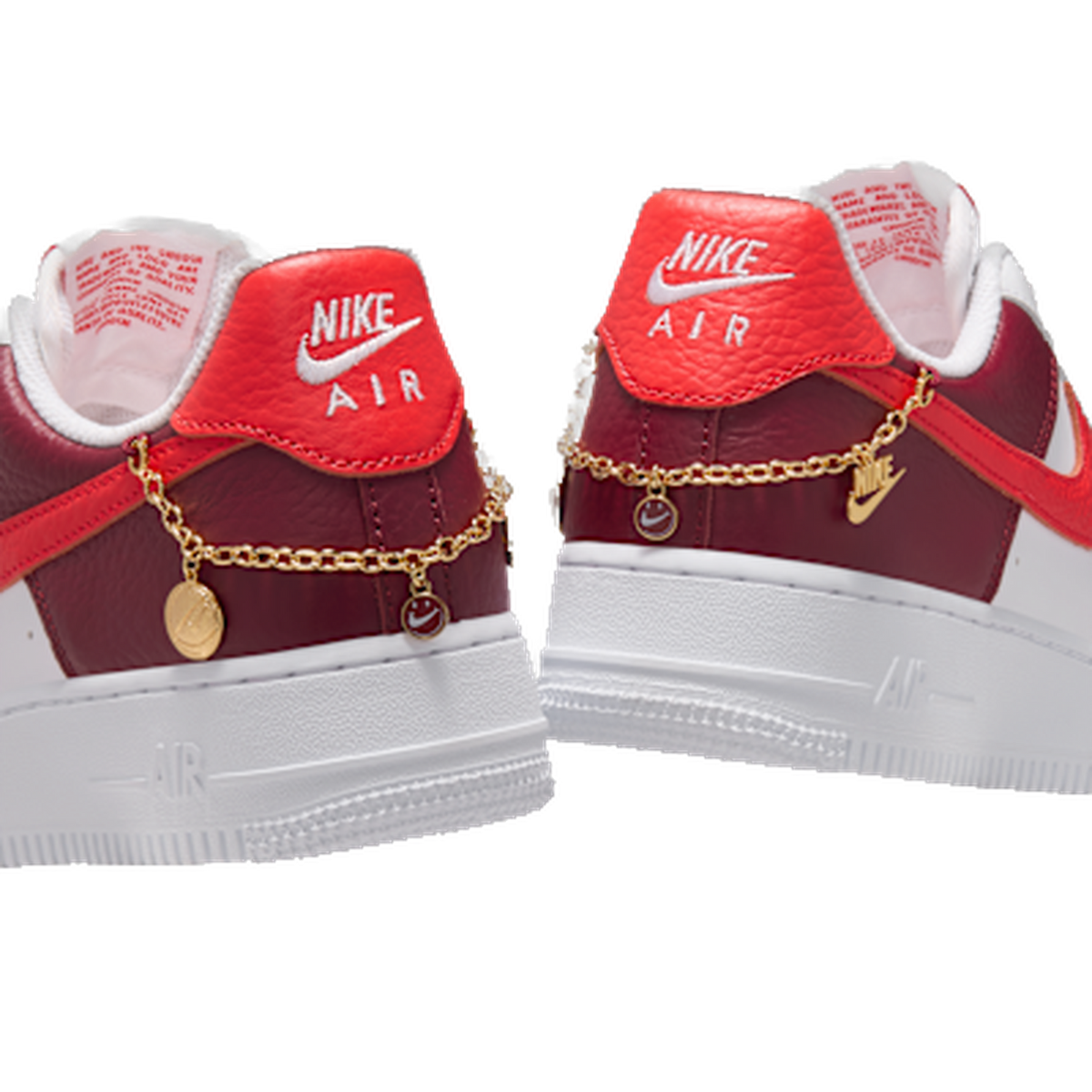 Nike Air Force 1 Low '07 White Light Crimson Gold Charm Bracelet — kolab