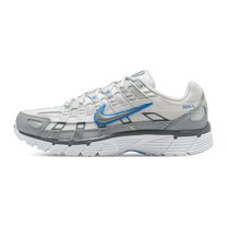 Nike P-6000 White Metallic Silver Blue