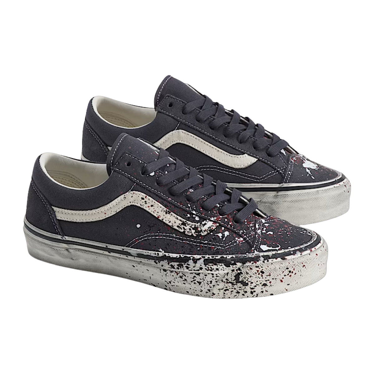 LX Old Skool 36 Paint Splatter Charcoal Grey