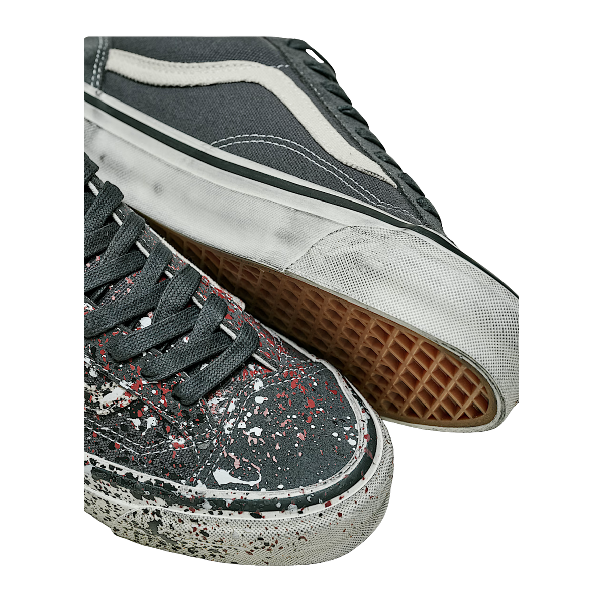LX Old Skool 36 Paint Splatter Charcoal Grey