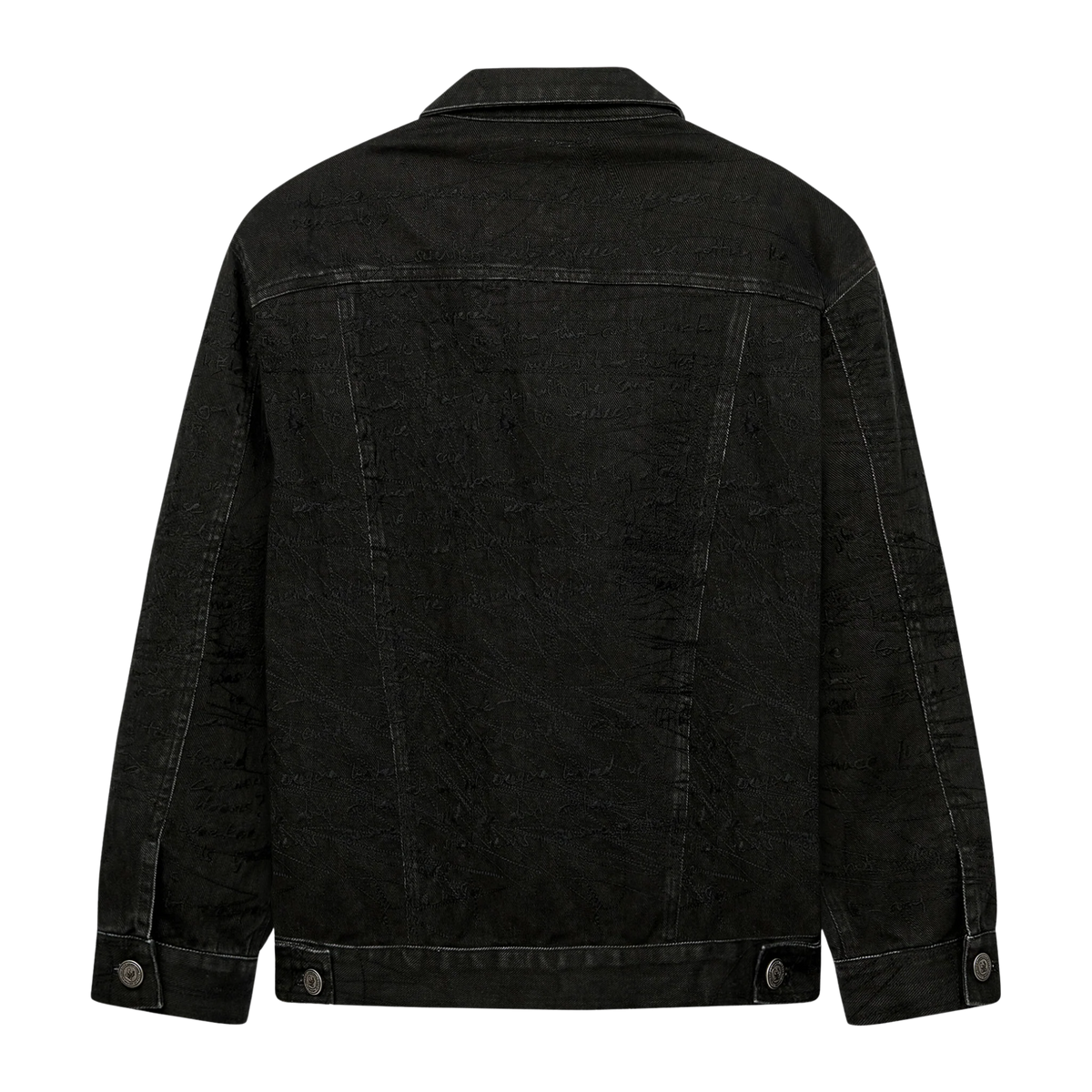 Manuscript Embroidered Jacket Black