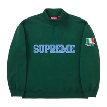 Supreme Milan Shop Flag Half Zip Pullover Green · kolab