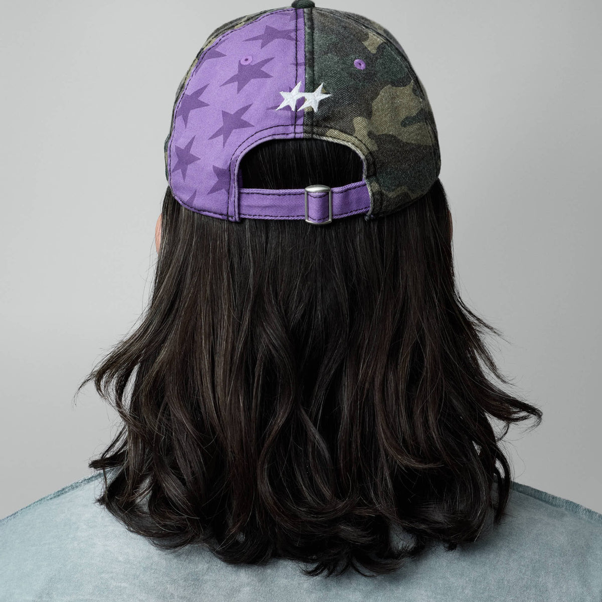 Two Jeys Mismatched Camo Dad Cap Camo/Purple
