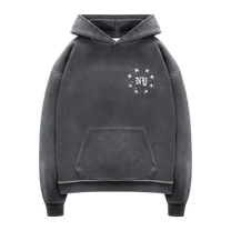 NY PAINT SPLATTER WASHED GREY HOODI