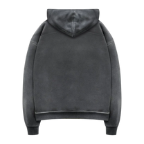 NY PAINT SPLATTER WASHED GREY HOODI
