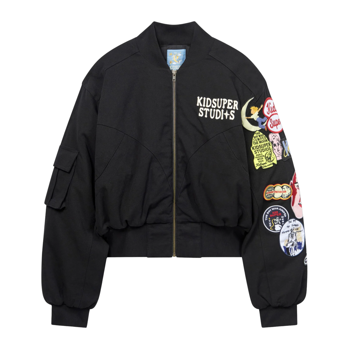 Patches Bomber Jacket Black