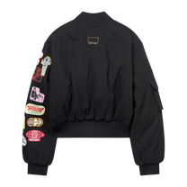 Patches Bomber Jacket Black