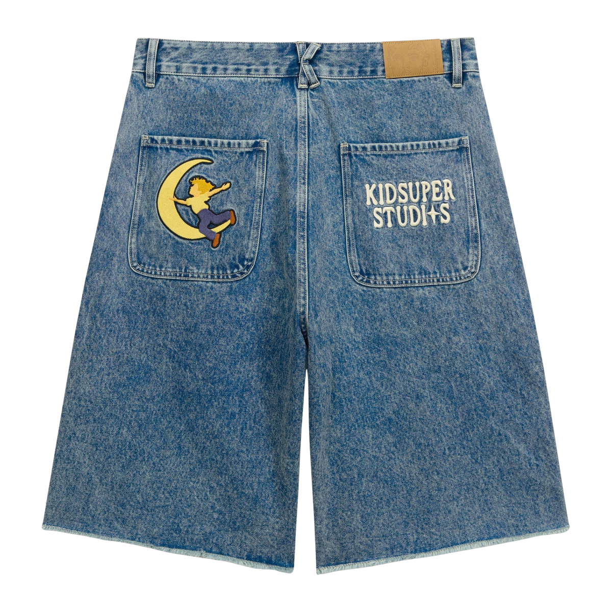 Patches Denim Long Short Dark Blue