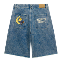 Patches Denim Long Short Dark Blue
