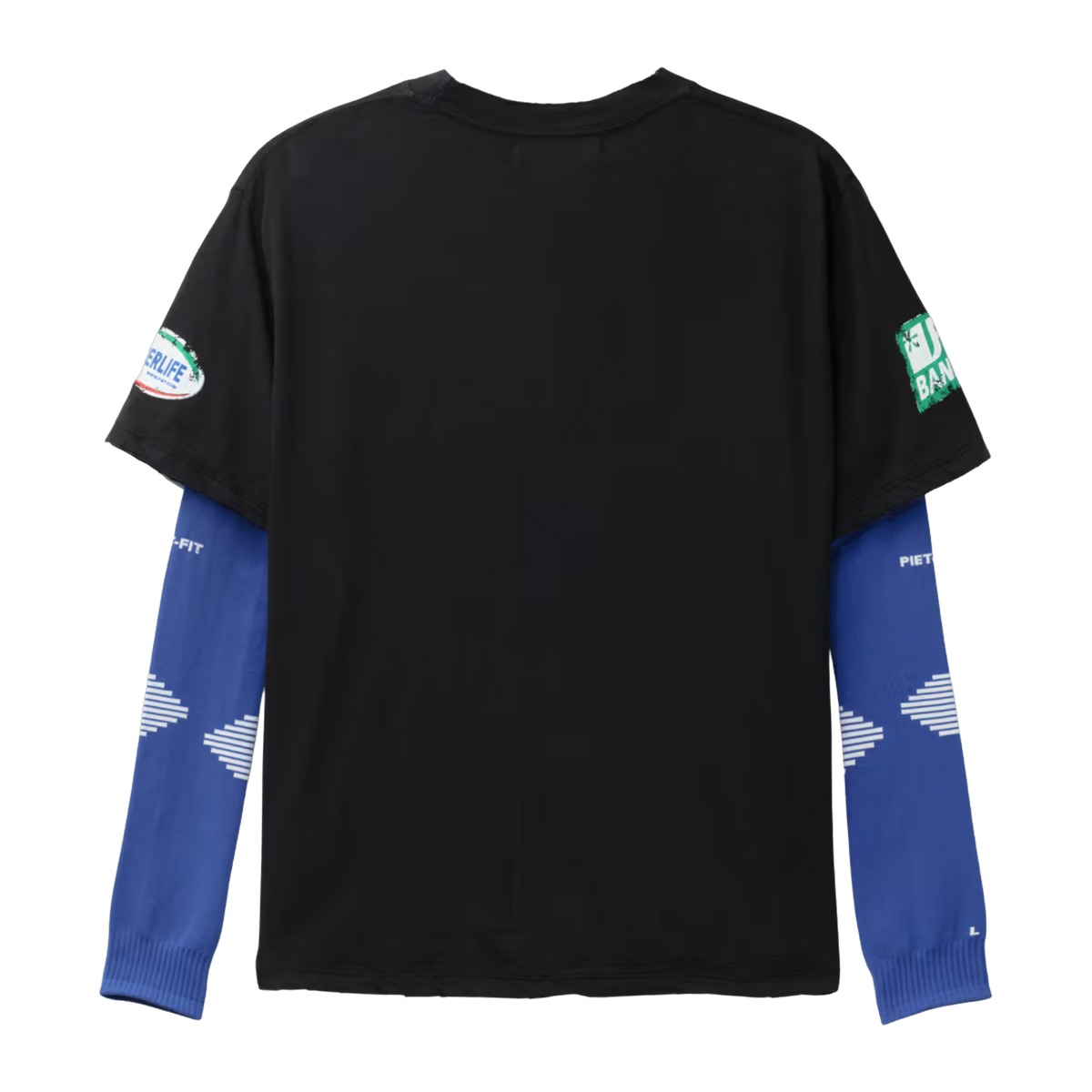 Piet F.C. Knitted Sleeve T-shirt - Vintage Black/Blue