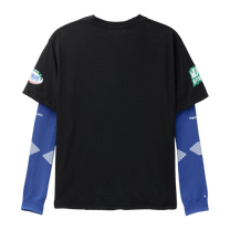 Piet F.C. Knitted Sleeve T-shirt - Vintage Black/Blue