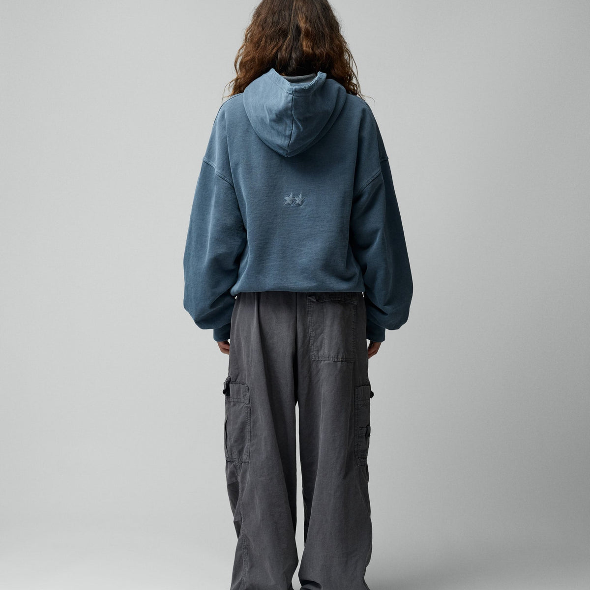 Two Jeys Pigment Dyed Blue Icon Hoodie