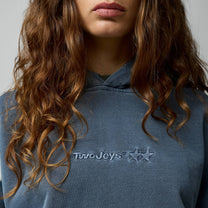 Two Jeys Pigment Dyed Blue Icon Hoodie
