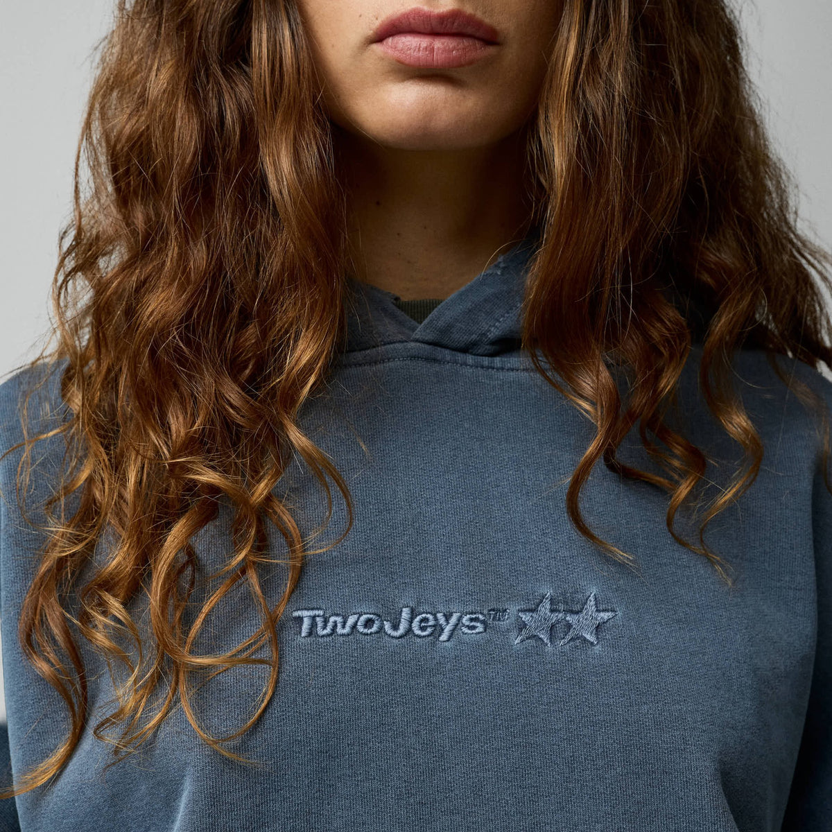 Two Jeys Pigment Dyed Blue Icon Hoodie