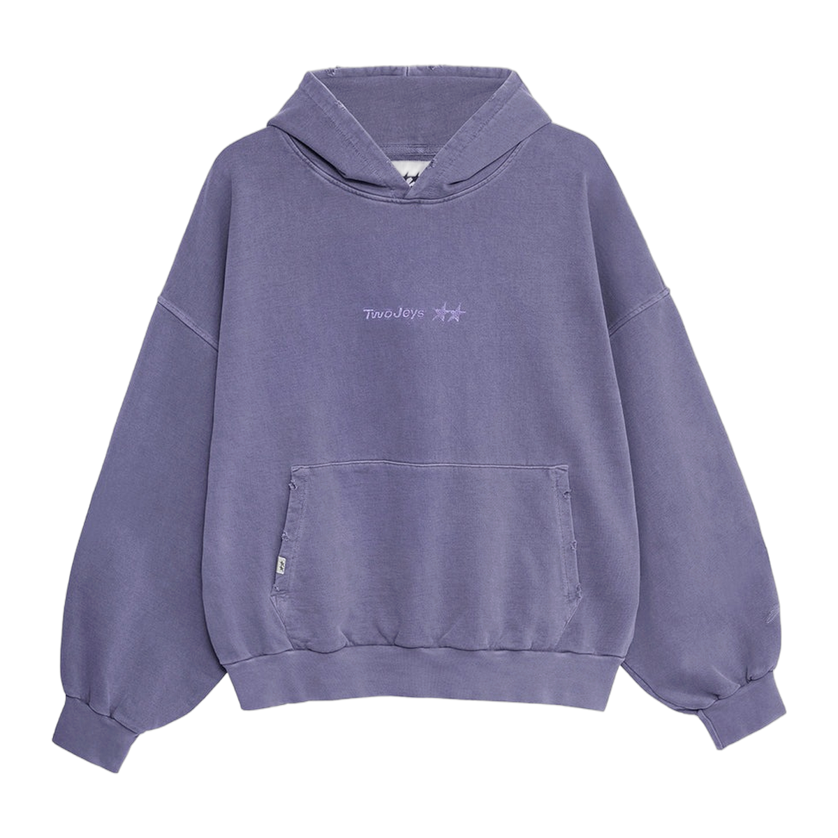 Two Jeys Pigment Dyed Purple Icon Hoodie