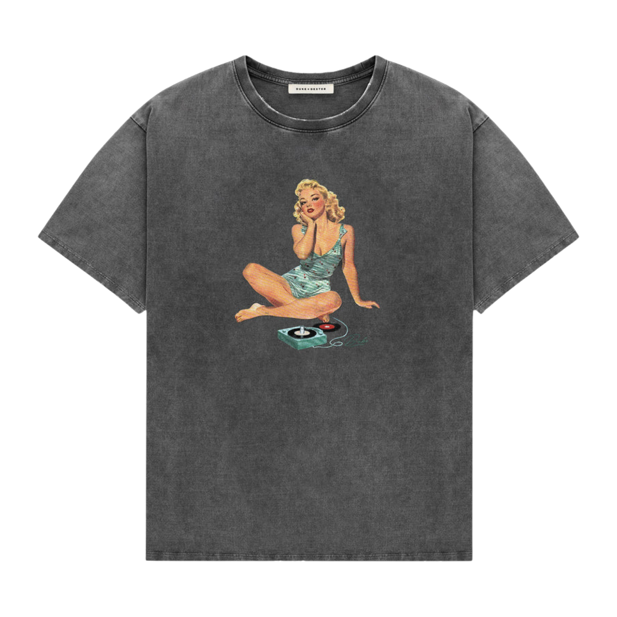 Pin Up II Washed Grey T-Shirt