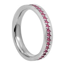 Pink Enameled Starline Ring