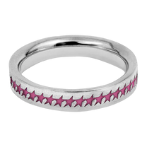 Pink Enameled Starline Ring