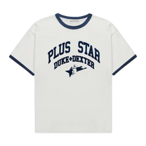 Plus Vintage White + Navy Ringer T-Shirt