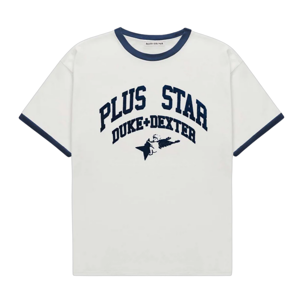 Plus Vintage White + Navy Ringer T-Shirt