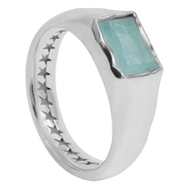 Rectangular Blue Stone Ring