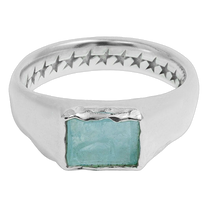 Rectangular Blue Stone Ring