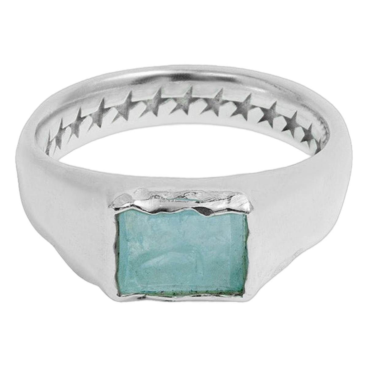 Rectangular Blue Stone Ring