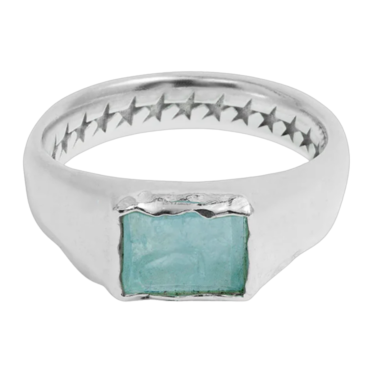 Rectangular Blue Stone Ring