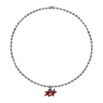 Red Melted Stars Ball Necklace