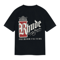 RHUDE FUMAR 91 TEE VINTAGE BLACK