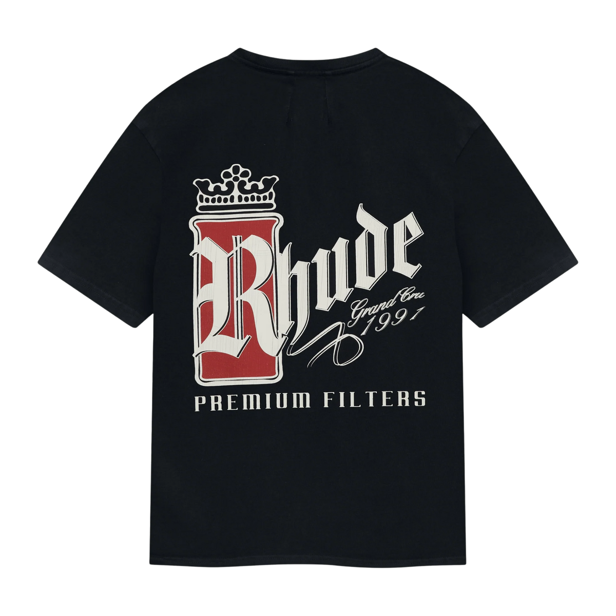 RHUDE FUMAR 91 TEE VINTAGE BLACK