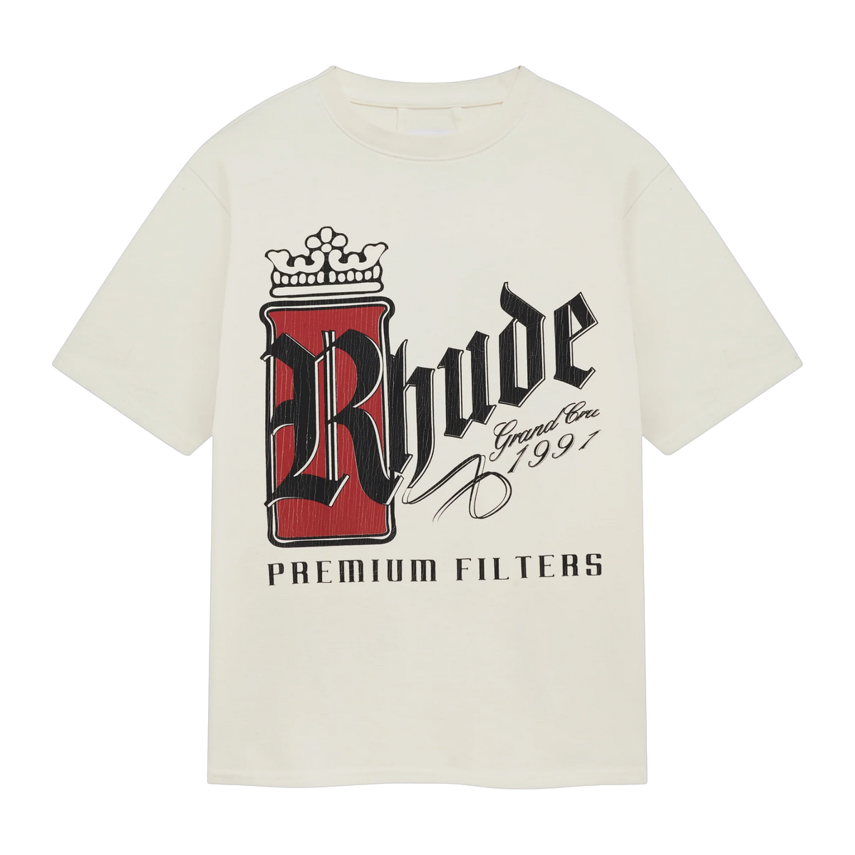 RHUDE FUMAR 91 TEE VINTAGE WHITE