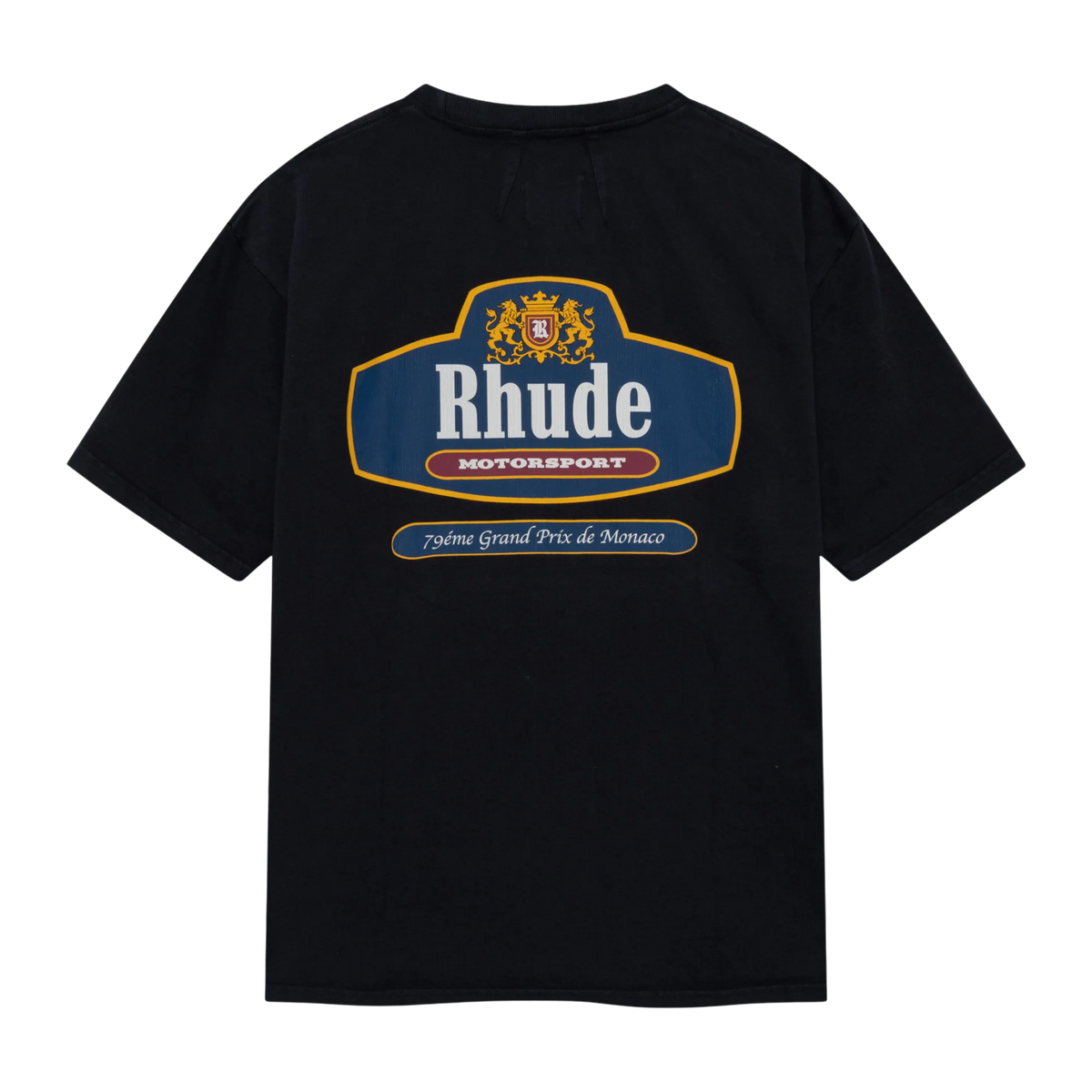 RHUDE RACING CREST TEE VINTAGE BLACK