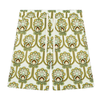 Short Tapisserie Florale Lin