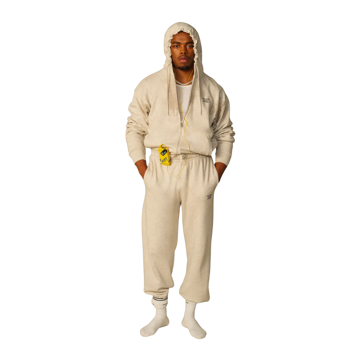 Slogan Fleece Joggers Grey