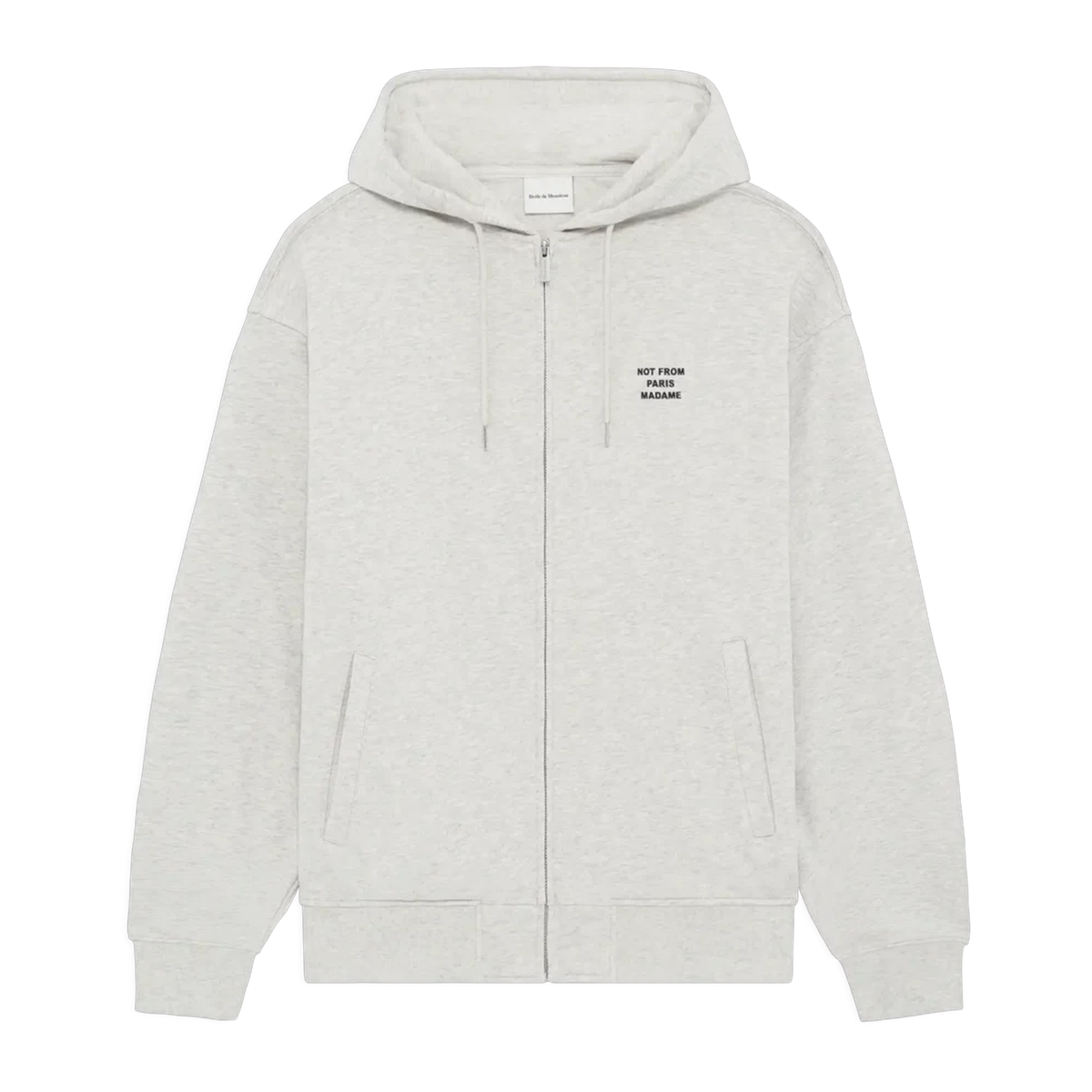 Slogan Zip Sweatshirt Grey