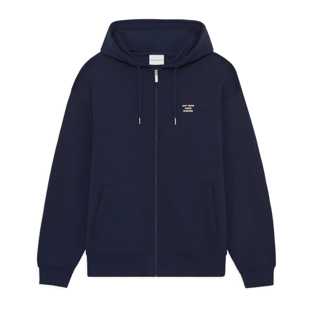 Slogan Zip Sweatshirt Navy