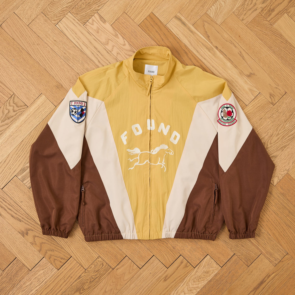 Sport Windbreaker Jacket Gold / Brown / Crea, detail 1