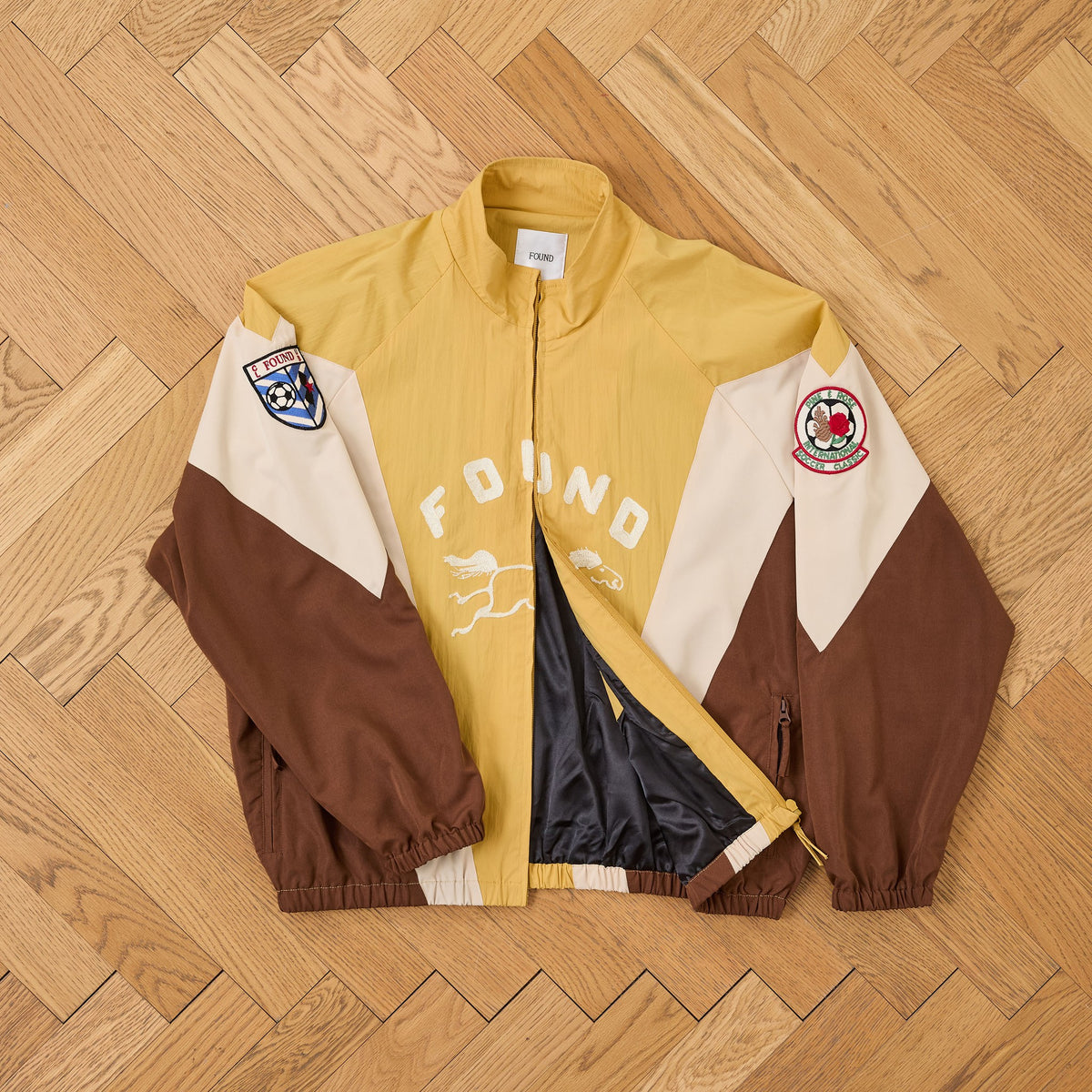 Sport Windbreaker Jacket Gold / Brown / Crea, detail 2