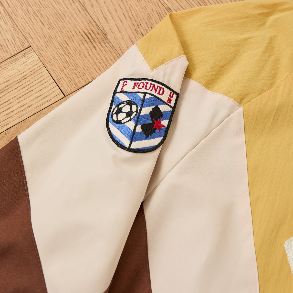Sport Windbreaker Jacket Gold / Brown / Crea, detail 4