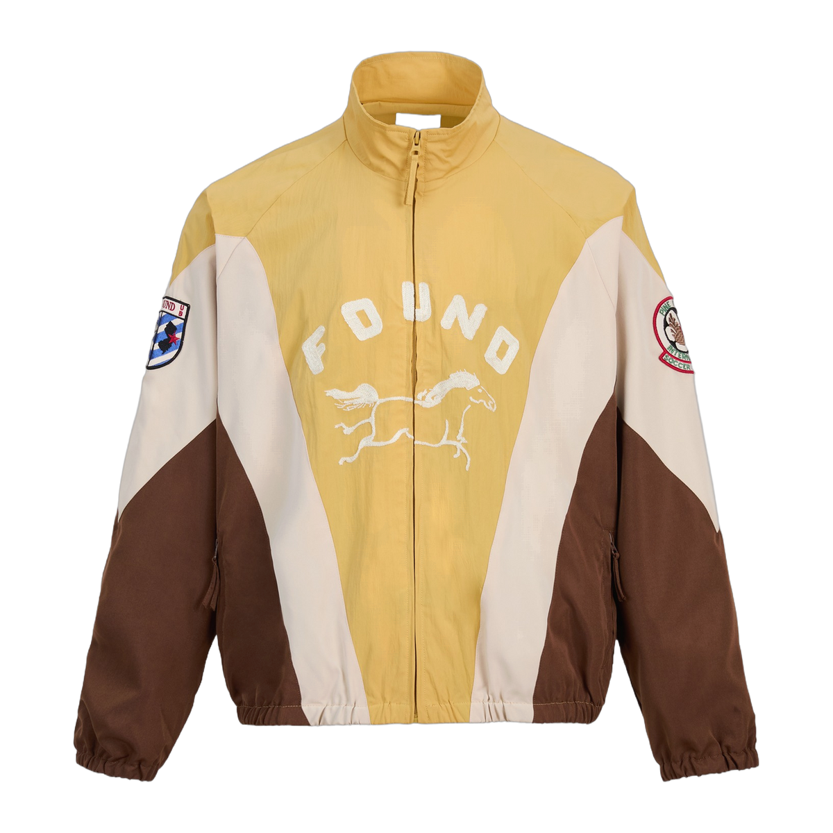 Sport Windbreaker Jacket Gold / Brown / Crea, front