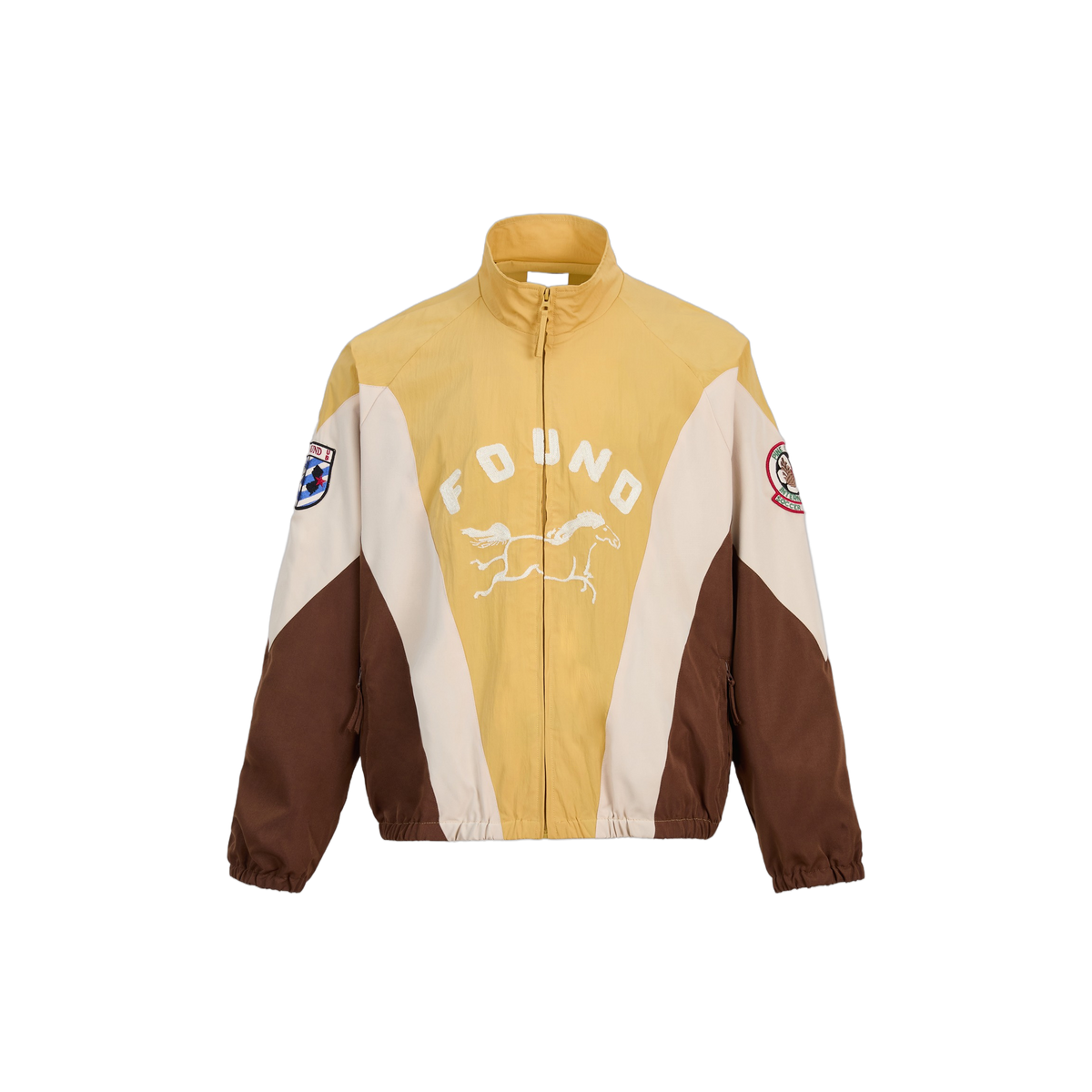 Sport Windbreaker Jacket Gold / Brown / Crea, front