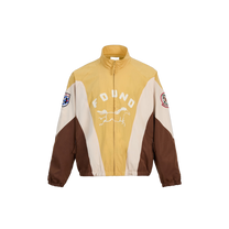 Sport Windbreaker Jacket Gold / Brown / Crea, front