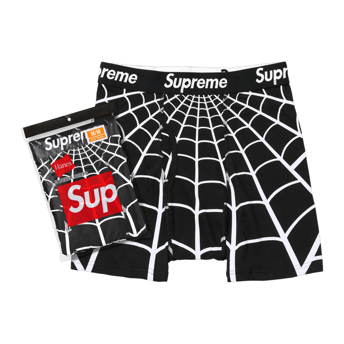 Supreme x Hanes Spider-Man Boxer Briefs (2 Pack) 'Black'