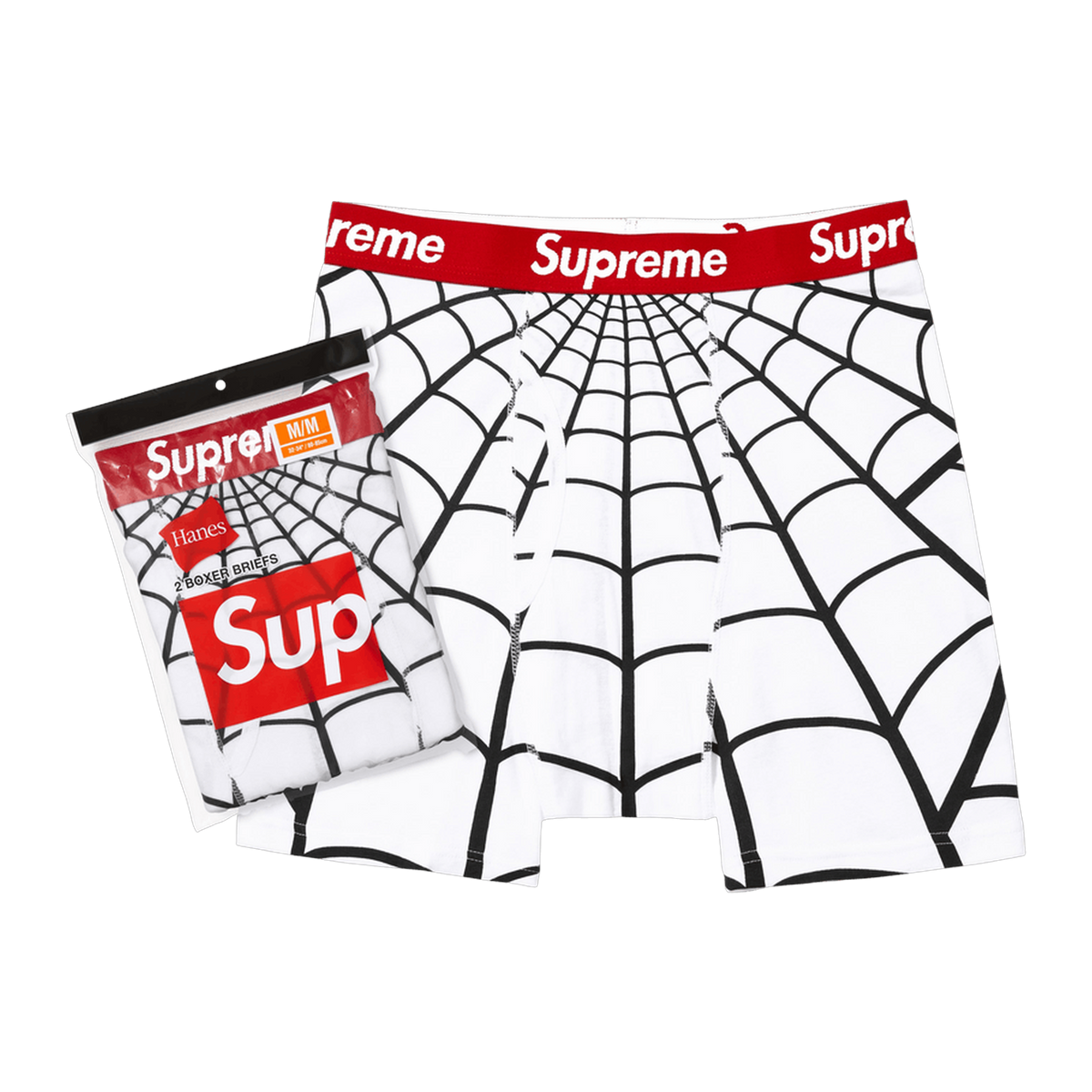 Supreme x Hanes Spider-Man Boxer Briefs (2 Pack) 'White'