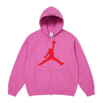 Supreme x Jordan Zip Up Hooded Sweatshirt 'Pink'