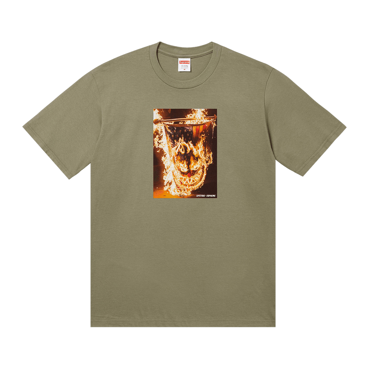 Supreme x Spitfire Flag Tee 'Light Olive'